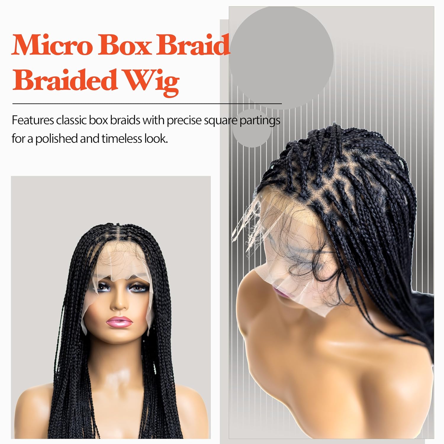 Micro Box Braid Braided Wig