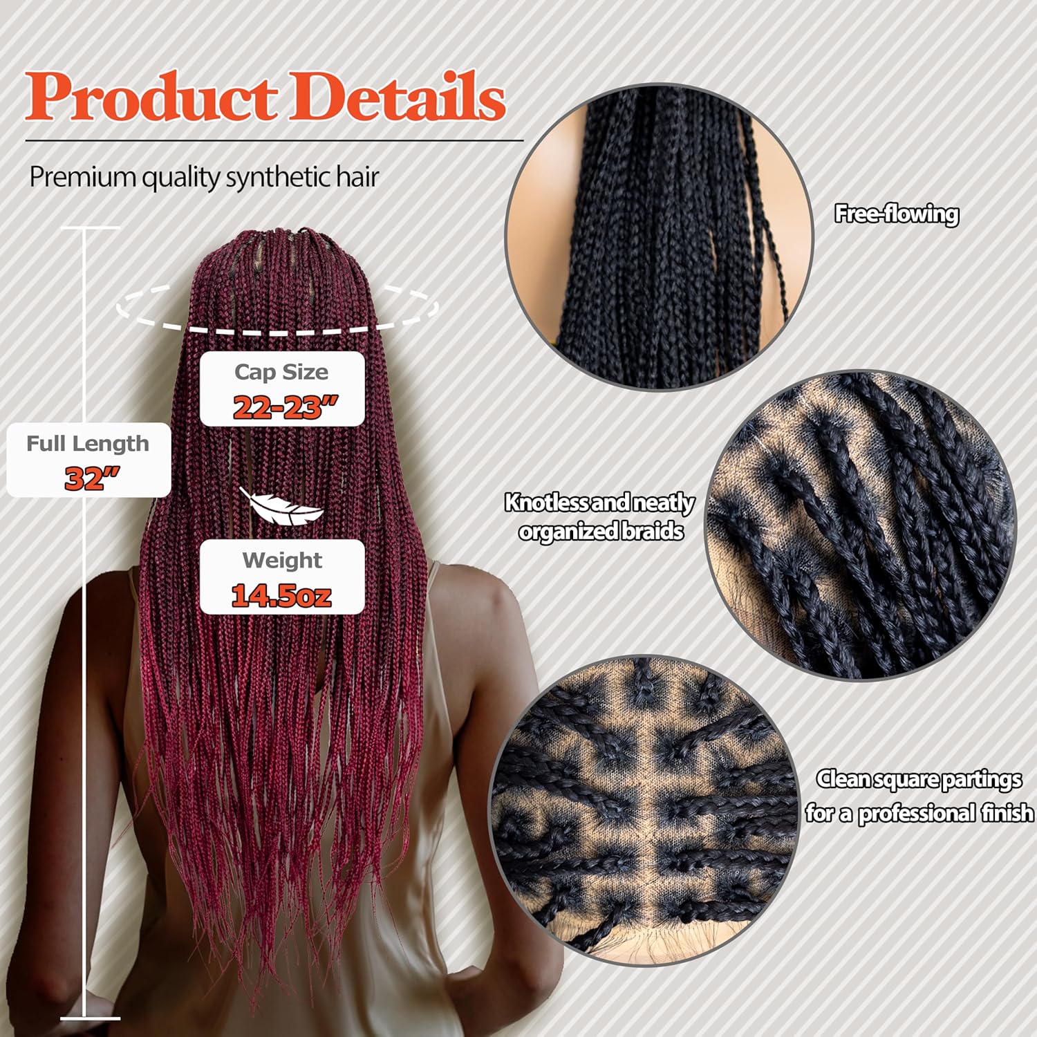 Micro Box Braid Braided Wig