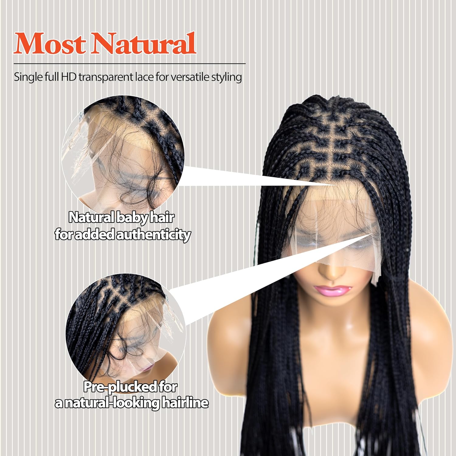 Micro Box Braid Braided Wig